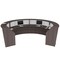 Linea Italia Reception Desk 107 in D X 46 in H, 11.8 ft W X Thermofused Laminate, Clear, Mocha ZUT318 - alternate 3